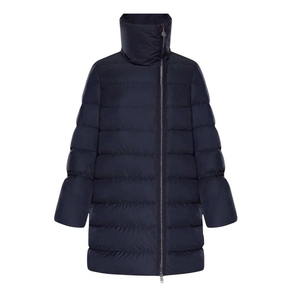 Moncler Lobelia Giubbotto Quilted Down Puffer Coat Sz 1 / SM Black Bell Sleeves